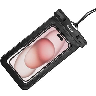 Celly Splashbag Vandtæt Mobilcover IP68 maks. 6.9\" - Sort