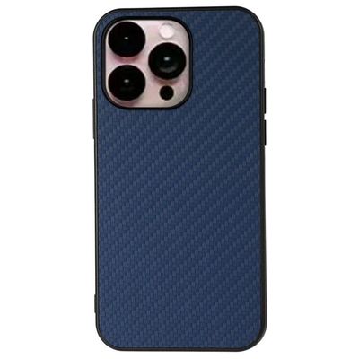 iPhone 14 Pro Max Cover Carbon Fiber - Blå