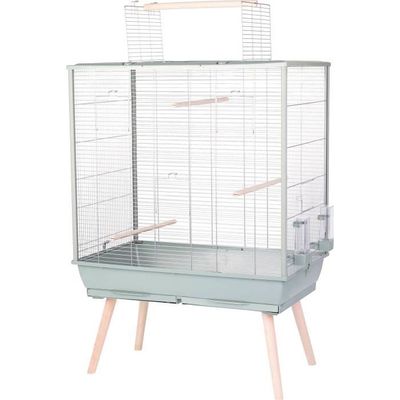 Hævet fuglebur - Zolux - Néolife - Til parakit, nymfeparakit, kanariefugl - 81 x 48 x 130 cm - Grøn