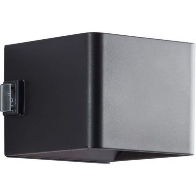 Magneettinen ulkoseinävalaisin - ISEO - BRILLIANT - Ladattava - Musta - LED - Ilmaisin - 4W - 300lm - 3000K - USB
