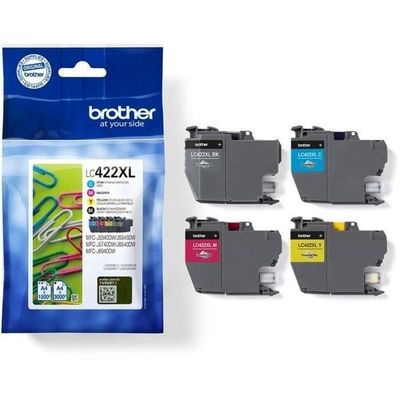 Pakke med 4 LC422XLVAL-patroner - BROTHER - Til Business Smart MFC-J5340DW, MFC-J5345DW, MFC-J5740DW, MFC-J6540DW og MFC-J6940DW