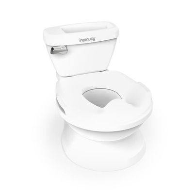 INGENUITY Mini Børnetoilet med toiletreducer inkluderet, musikalsk skyl og integreret opbevaring af vådservietter hvid