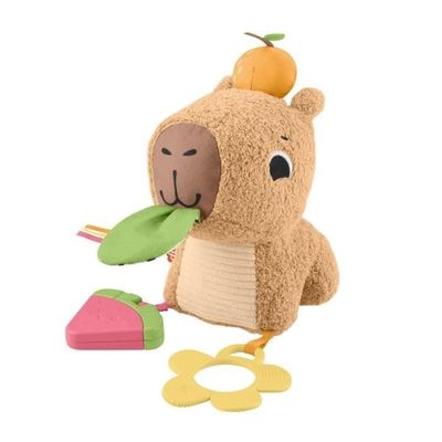 Fisher-Price My Capybara Cuddles Plys Bidering og Rangle - Fra 3 måneder - HYR54