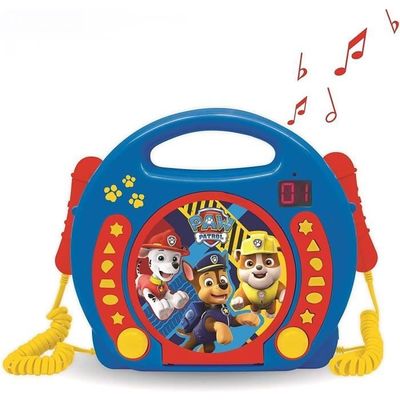 PAW PATROL - Barnkaraoke-CD-spelare med 2 mikrofoner - LEXIBOOK