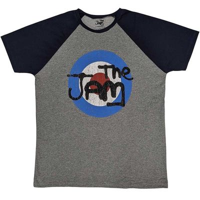 The Jam Unisex Raglan T-Shirt: Vintage Logo (X-Large)