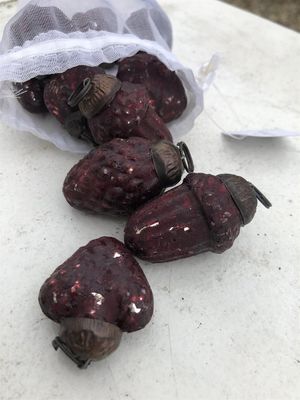 Julgranskulor i bordeaux med 10 st - mini