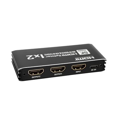 NÖRDIC HDMI 2.1-splitter 1 til 2 8K60Hz 4k120Hz