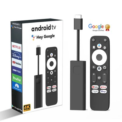 Google Certificeret TV-stick 4K HDR Android TV 14 WiFi Play Store understøttelse af Netflix, YouTube, Disney+