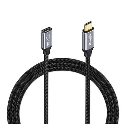 NÖRDIC 1m USB3.2 SuperSpeed ​​​​USB 5Gbps USB-C-C-jatkokaapeli, jossa Power Delivery 60W ja 4K60Hz video