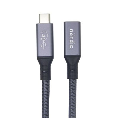 NÖRDIC USB 4 jatkojohto 25cm 40Gbps 240W 8K60Hz