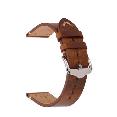 Brunt vintage klockarmband av läder