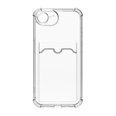 iPhone 16e Mobilskal Stöttåligt med Korthållare - Transparent