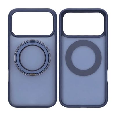 Mobilskal Roterande Magnet Stativ för iPhone 17 Pro Max - Blå