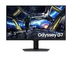 LCD-skærm odyssey g7 (32", gaming, panel ips, 3840x2160, 16:9, 144hz, 1 ms, højttalere, drejelig, pivot), Samsung