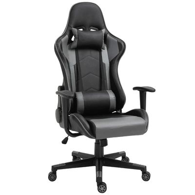 Rootz Ergonomisk Kontorsstol - Gamingstol - Snurrstol - Konstläder - Skum - Svart - 67,5 x 74 x 126-136 cm