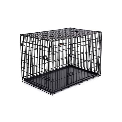 Rootz hundbur - 2 dörrar - Xxl - Högkvalitativt material - Tvådörrars design - Lätt hopfällbar - Bra utförande - Avtagbar basbricka - Järntråd-ABS-pla