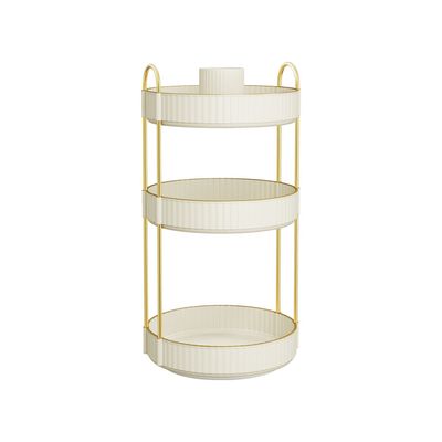 Rootz Rotating Make-up Organizer - Vanity Organizer - Kosmetisk förvaring - Metall & PET Plast - 23cm x 23cm x 46cm