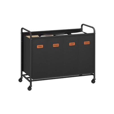 Rootz 200L Rolling Vaskeri Kurv - Hæmmer - Tøjsortering - Stålramme - 79 cm x 40 cm x 91 cm