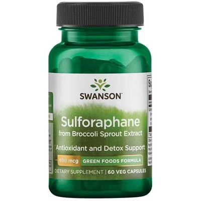 Sulforafaani Broccolin Iduista, 400 mcg – 60 kapselia – Swanson