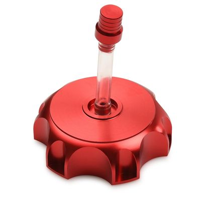 Tanklock CNC Aluminium, Cross, Dirtbike / Fiddy - Röd