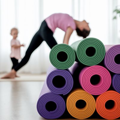 Yogamåtte 5 mm - flere forskellige farver