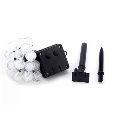 Solcelle-lyslenke m/kulelys – 5M, 20 LED / 7M, 50 LED / 12M, 100 LED