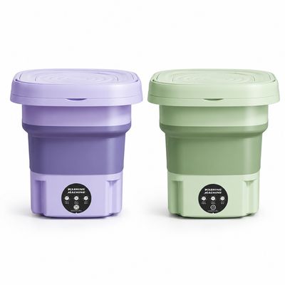 Bærbar & Sammenklappelig Vaskemaskine med Tørrefunktion
