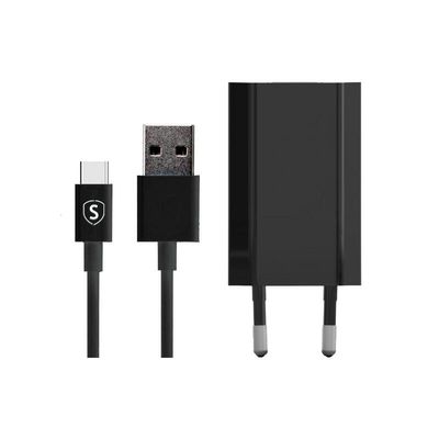 SiGN USB-C Oplader 1A, 1m - Sort
