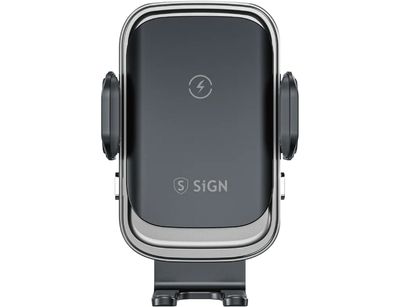 SiGN Mobilholder til Bil med Trådløs Opladning, 15W - Sort