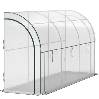 Drivhus, 300x80x157 cm, Hvid