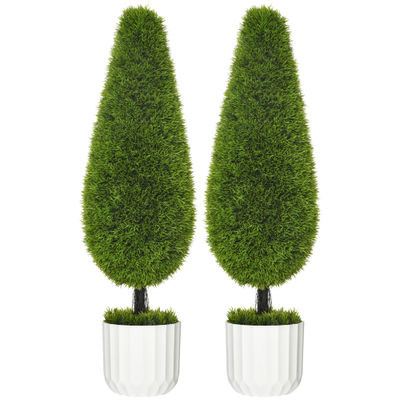 Kunstig plante, Cypress-sæt, 90 cm, grøn