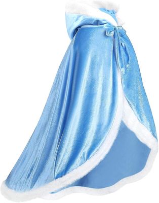 Vendbar kappe for voksne og barn, påske Halloween Christmas Cloak Fancy kjole Vampire Witch Wizard Rollespill Cloak-yujia Blå 140cm