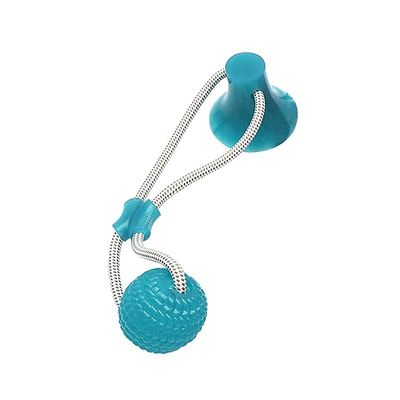 Pet Toys Hund Interactive Suction Cup Hund Push Legetøj Pet Kindar Bite Tand Rengøring Sikker Elasticitet Gummi Chew Ball Treat Puppy Legetøj