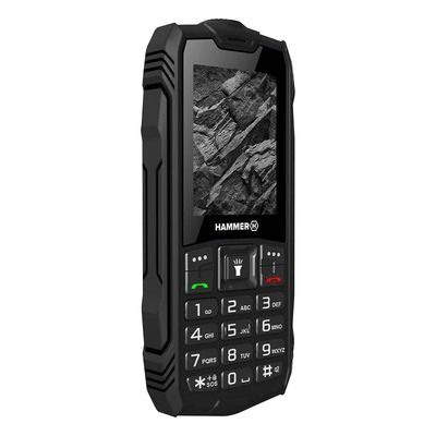 Musta särkymätön puhelin HAMMER kivi vedenpitävä IP68