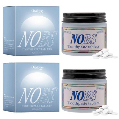 62 laskee fluorittomat hammastahnatabletit matkaystävälliseen luonnolliseen suunhoitoon aikuisille teini-ikäisille 2pcs