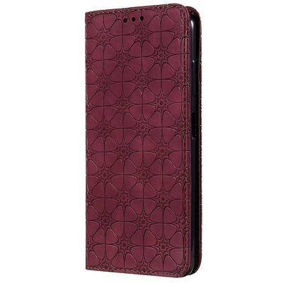 Gangxun Kompatibel med Xiaomi Poco X3 / X3 Nfc Case Læder Magnetic Flip Folio Cover Wallet rød