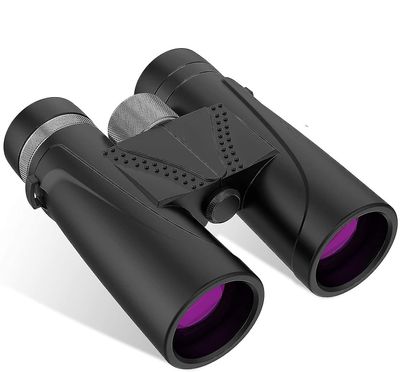 12x42 Kraftfuld professionel kikkert med Bak4 Prism Fmc-linse - Letvægtskikkert til fuglekiggeri, jagt, rejser, vandreture, sport, sort