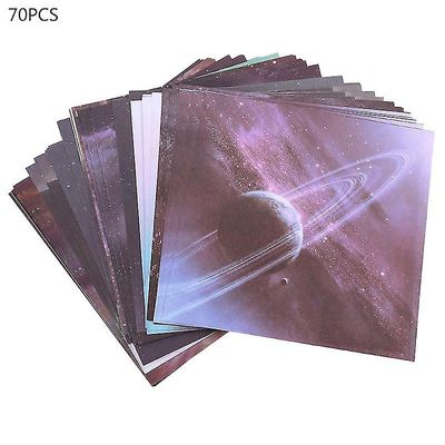 Tikuajgift Scrapbooking Origami Paperi 70 arkkia Art Background Universe Planet Moon Paper C