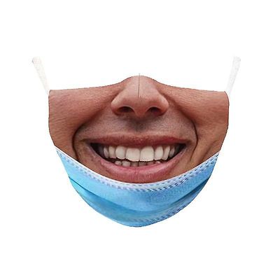 Mikasa Fake Mouth Cover Funny Realistisk Prank Ansigtsmaske B