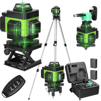 Multifunksjonelt 4d 16 linjer Laser Nivå 3 Selvnivellerende Maskin Usb Oppladbart LitiumBatteri UtjevningSverktøy Med 1.5m 3-høyder Justerbar Leger...