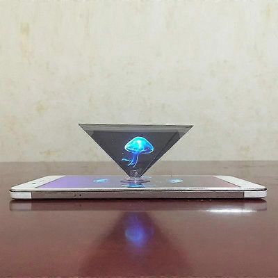 3d Hologram pyramidi näyttö projektori videoteline universal äly matkapuhelimeen Oletus