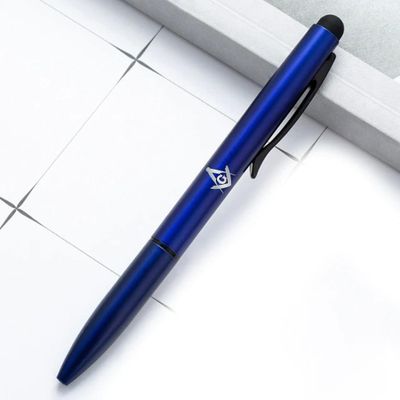 Bricks Masons Gratis gravering multifunktion metal touch frimurerisk pen - (flere farver / bilag) Blå
