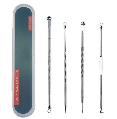 Coosilo Blackhead Bums Spot Popper Plet Comedone Tool Acne Extractor Remover Kit sølv