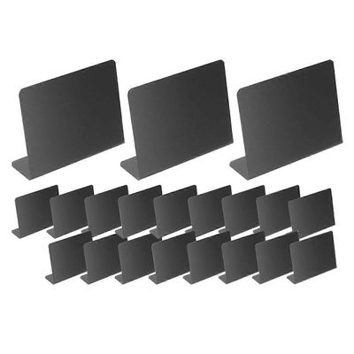 20kpl pöytäkylttejä Food Board Buffet Party etiketit Viesti Liitutaulu Liitupöytä Näyttö Hinta Pöytälevy Musta