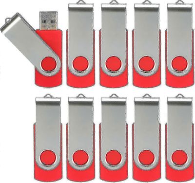 10-pakkaus USB-muistitikut USB 2.0 peukaloasema irtotavarapakkaus kääntyvä muistitikku taitettava tallennustila hyppyasema zip-asema hyvä