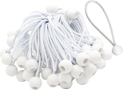 50 pack långa spänne Bungee Cords för partytält, tält, banderoller och presenningar