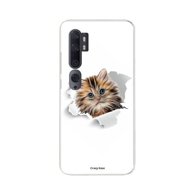 Crazy Kase Skrog til Xiaomi Mi Note 10 Soft Cute Cat
