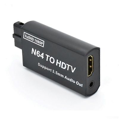 N64-HDMI-muunnin HD 1080P -pelikonsoli N64-HD-TV-sovitin Plug and Play N64 / SNES / NGC / SFC: lle 3,5 mm: n äänilähdöllä