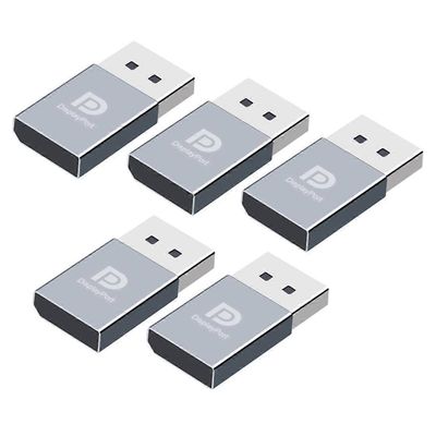 5 kpl 4K Displayport Dummy Plug DP Virtual Display EDID Headless Ghost Emulator -näytönohjainhuijari EDID-näyttöhuijari Harmaa