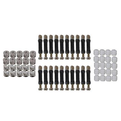 20Pcs 15mm skab garderobe reparation fastsættelse kit låse skrue bolt møtrik
